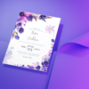 Floral Wedding Invitation Template Set