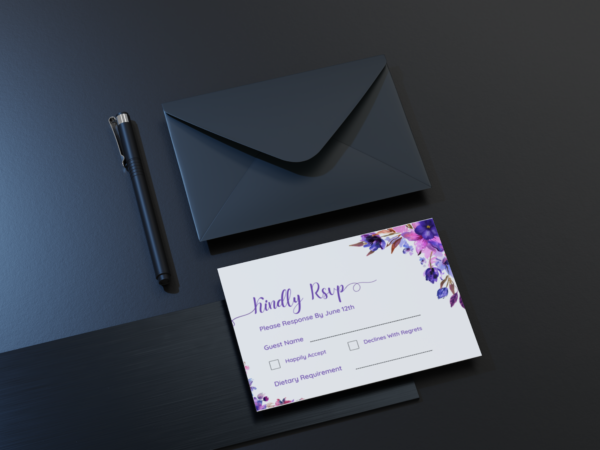 Floral Wedding Invitation Template Set